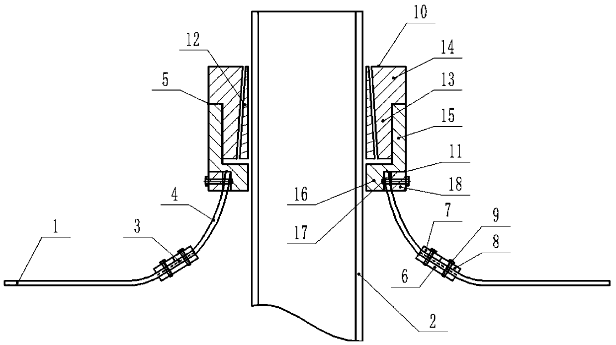 An anti-seepage structure and anti-seepage method at the place where the pipe penetrates the anti-seepage film