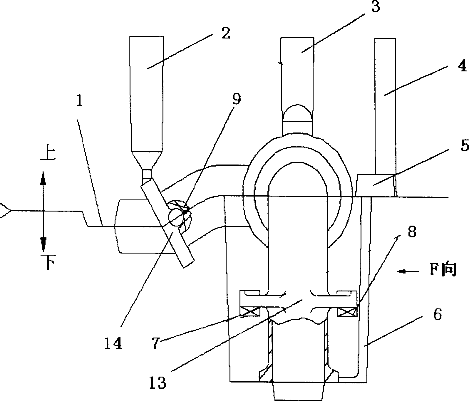 Casting method for exhaust branch pipe of thin-wall ball iron triplet
