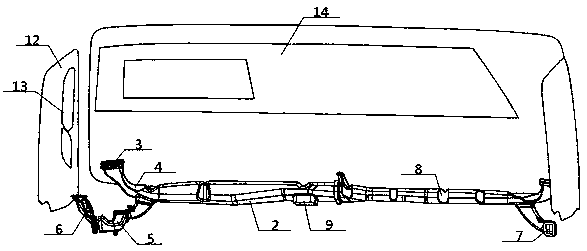 Tuyere duct system used for side window defrosting