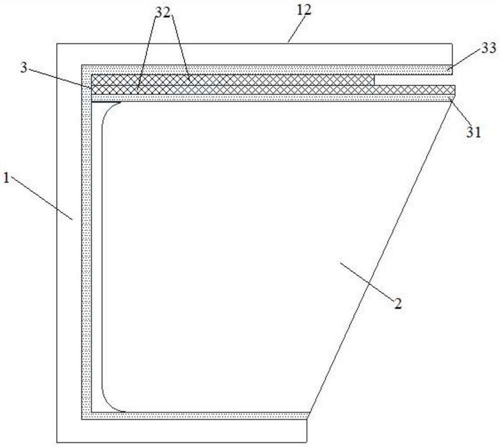 Rib type composite material component and preparation method thereof