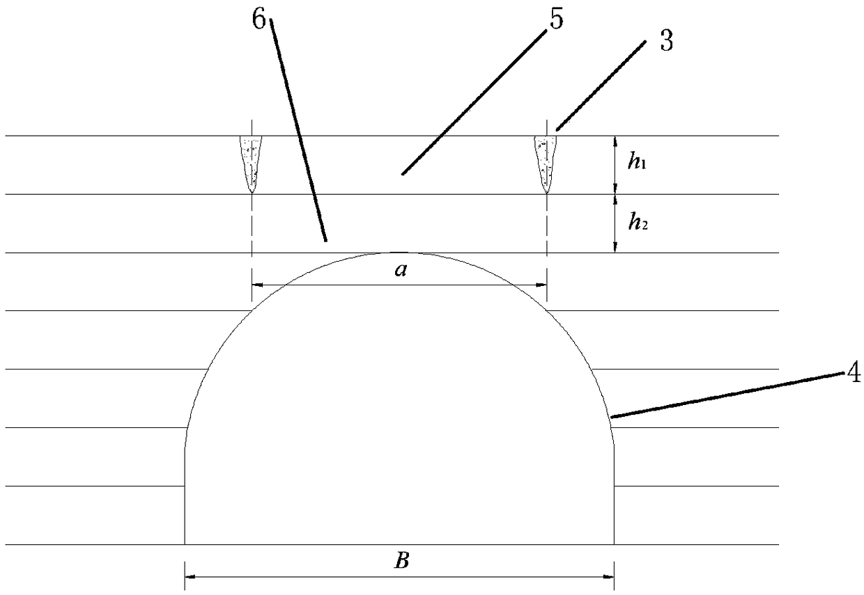 A method for calculating the cohesive force between horizontally layered surrounding rock layers of an anchor beam structure