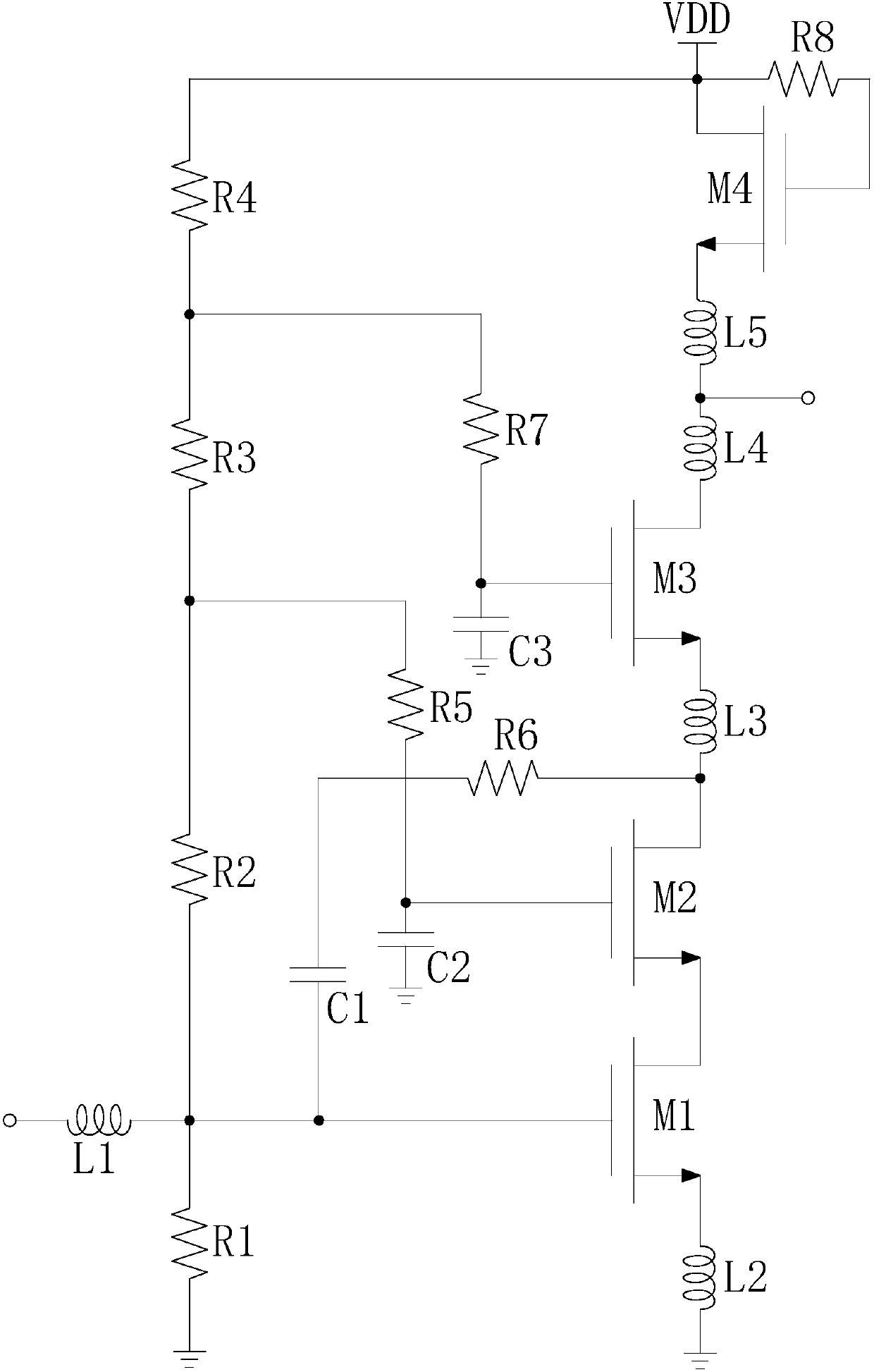 Multi-octave ultra-broadband amplifier circuit