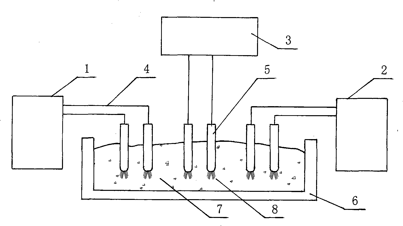 Multi-loop direct-current power supply smelting ore furnace