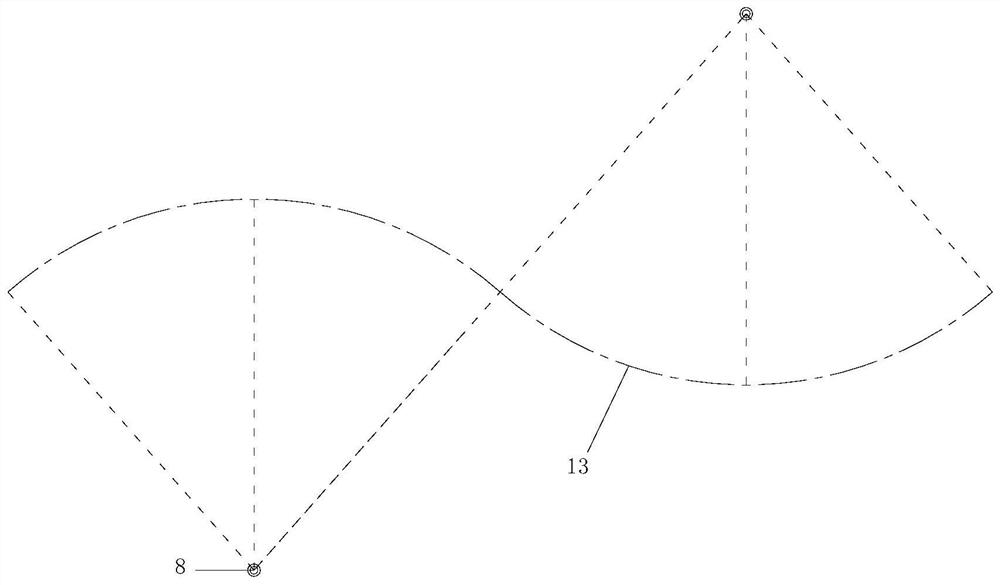 Cast-in-place concrete arc-shaped beam and construction method