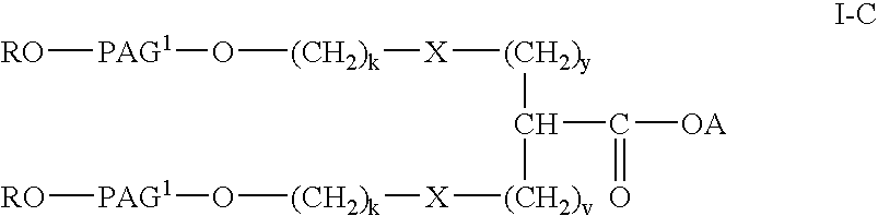 Polyalkylene glycol acid additives