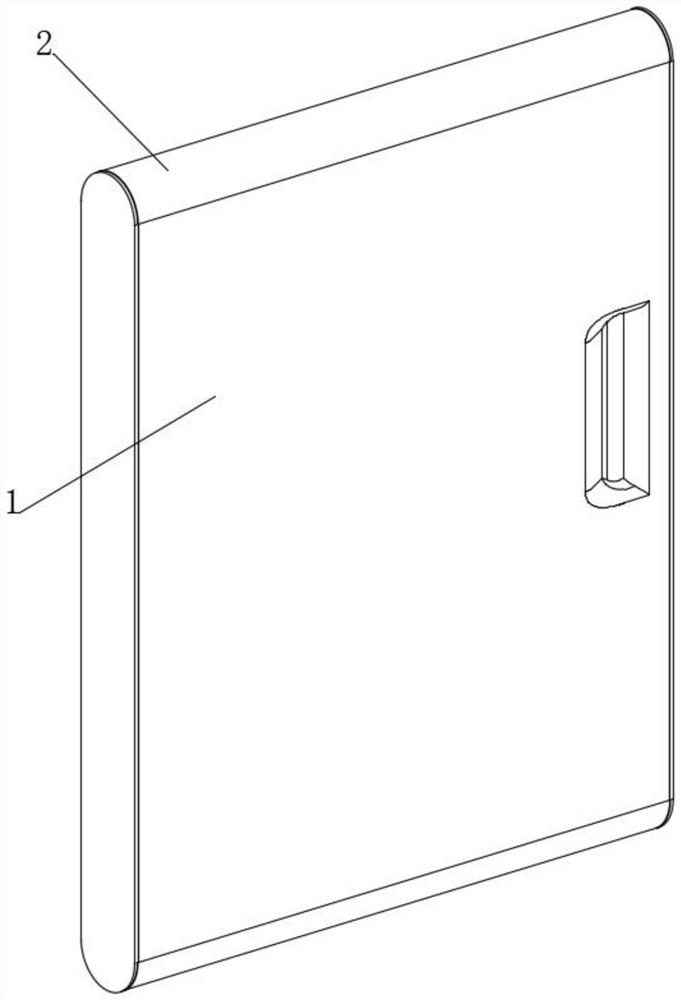 A pet handle-free door panel with a petal-type bite-sealing structure