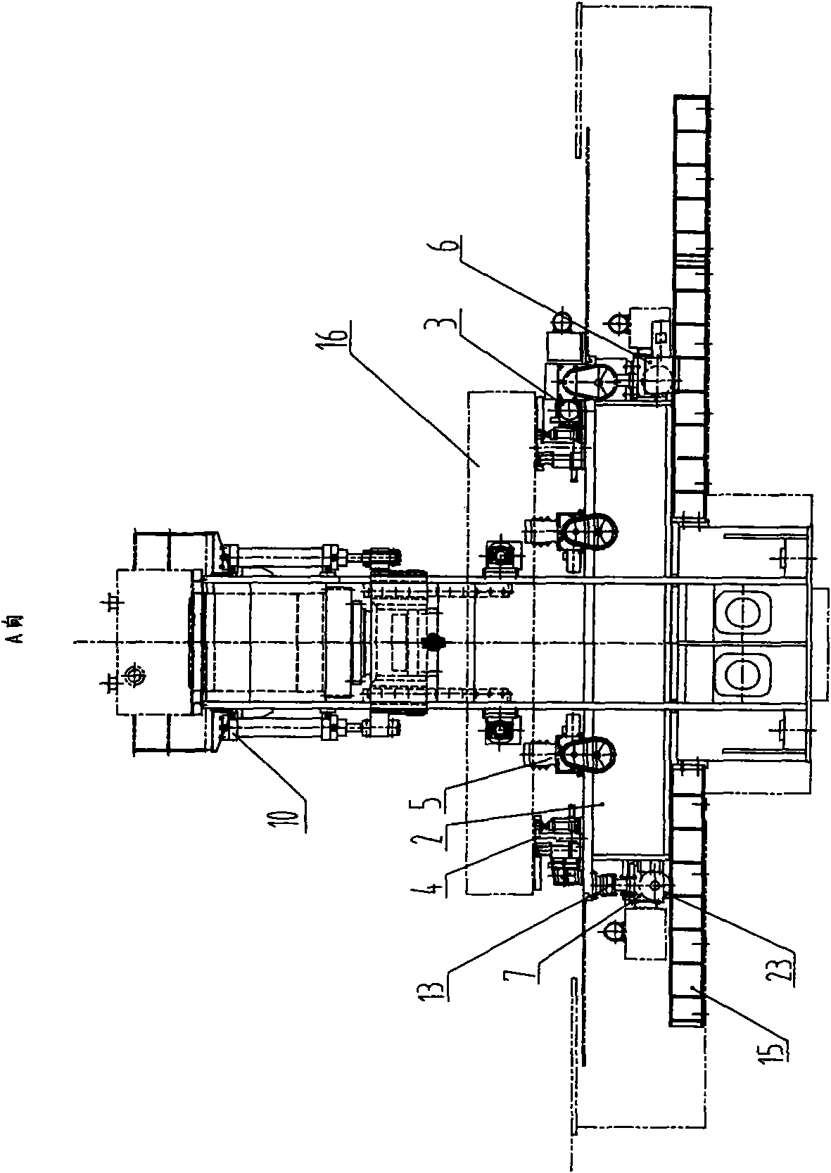 Vertical hydraulic straightening machine