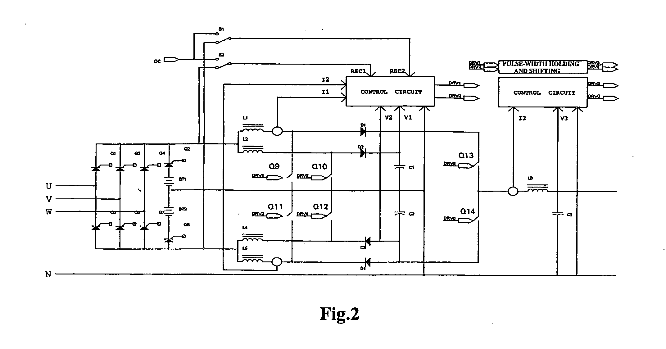 Uninterrupted power supply and the method for driving its converters