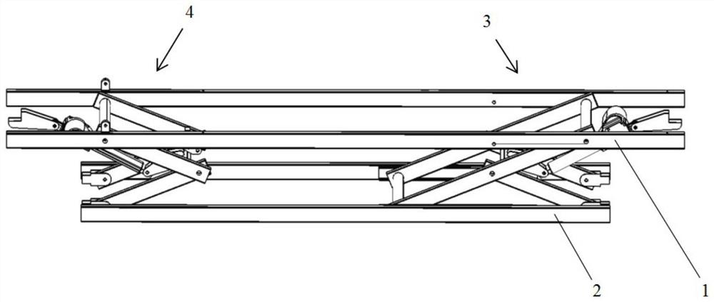 Scissor type lifting bed