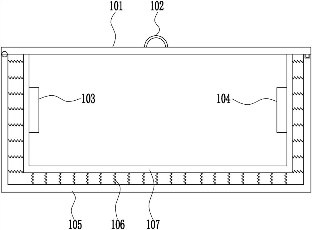 A lithium battery protection device with shock-absorbing function