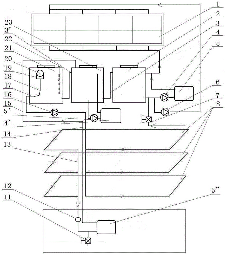 Hot water supply method and device integrated with environment thermal energy