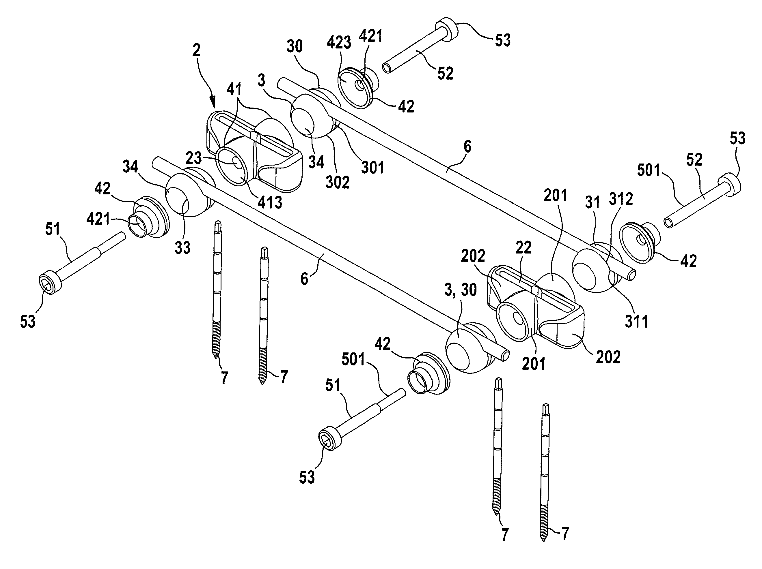 Fixation device for stably interlinking at least two bone fragments of a broken bone and corresponding fixation element and kit