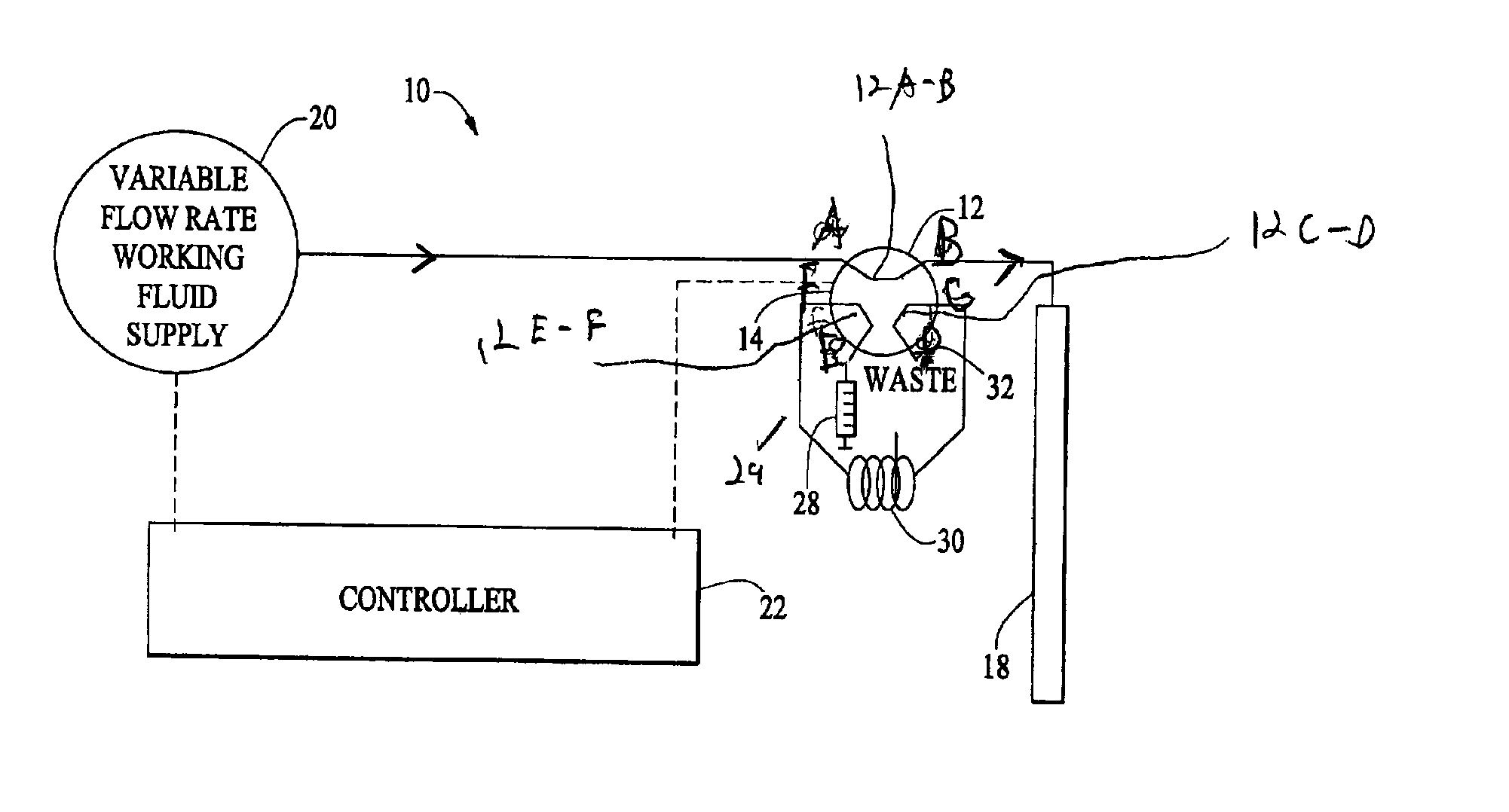 Variable flow rate injector
