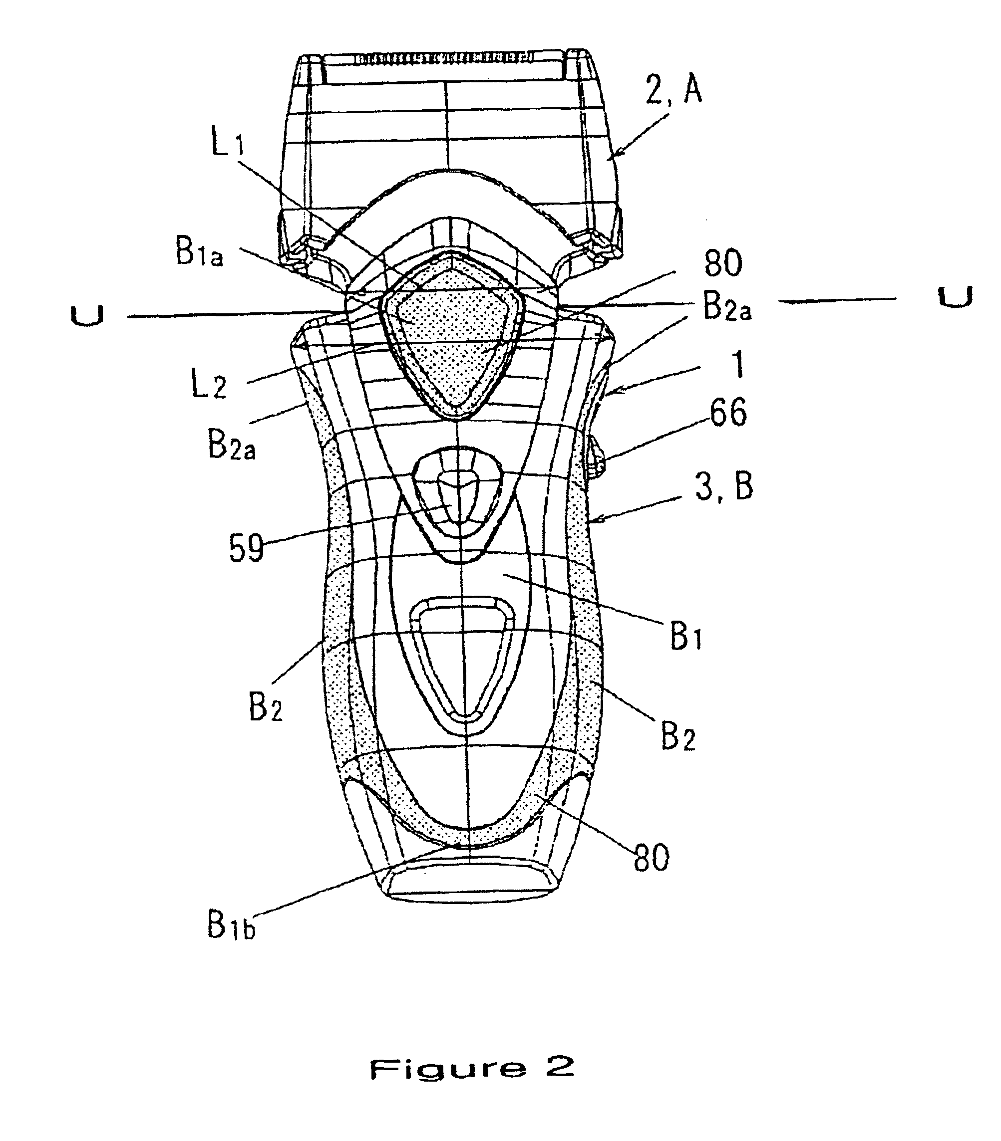 Electric shaver floating head support structure