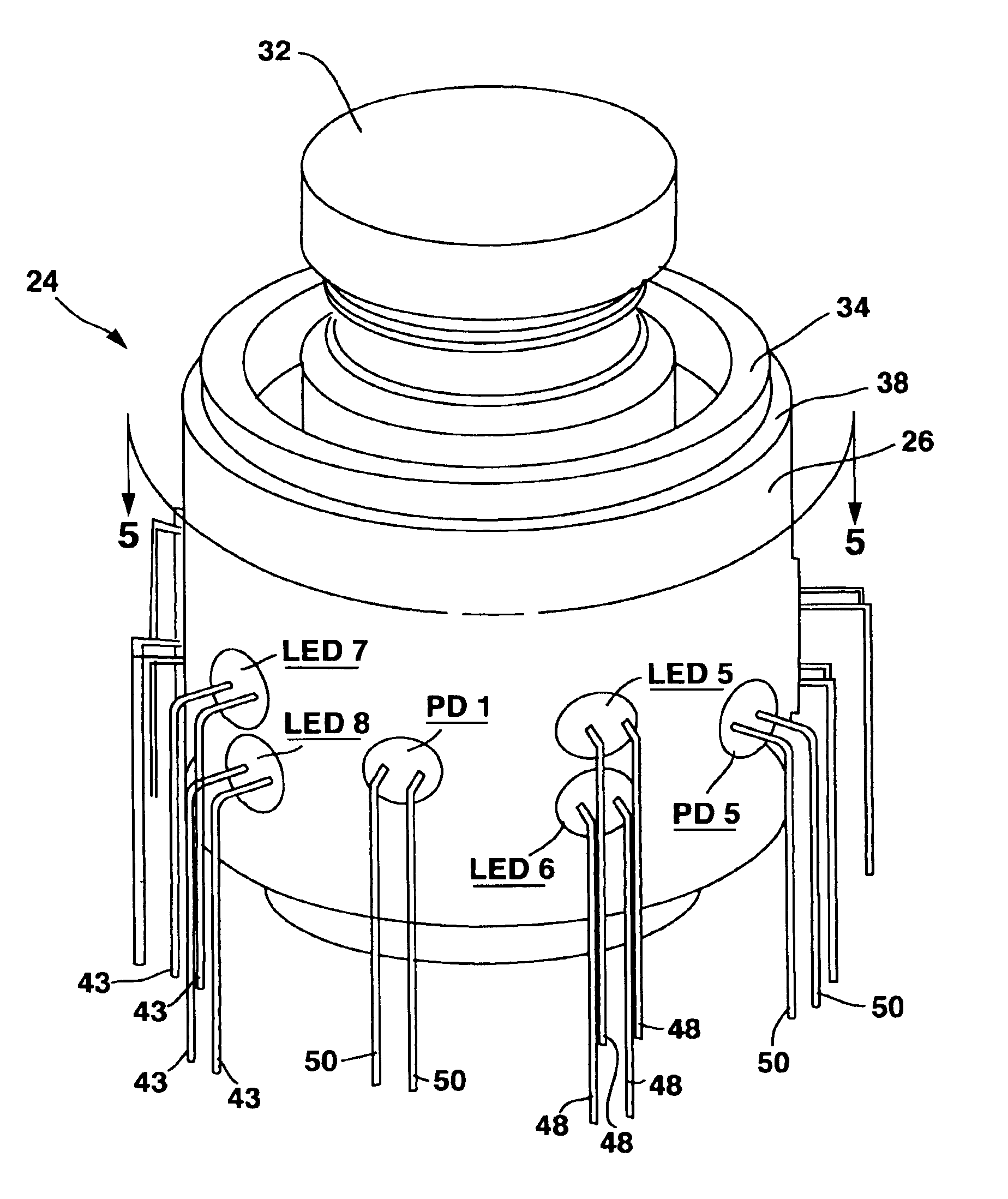 Instrument with colorimeter and sensor inputs for interfacing with a computer