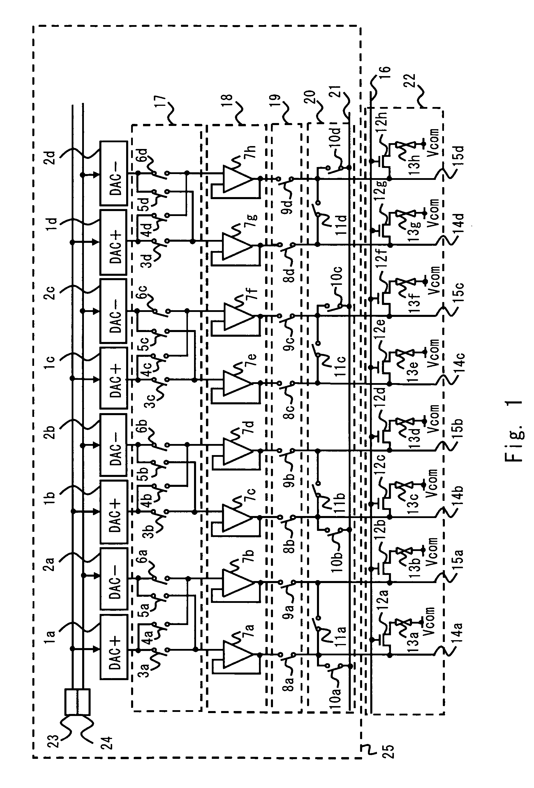 Driving circuit, display device, and driving method for the display device