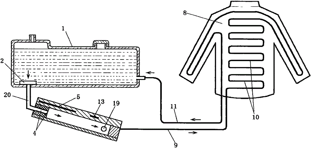 Thermal energy water circulating device