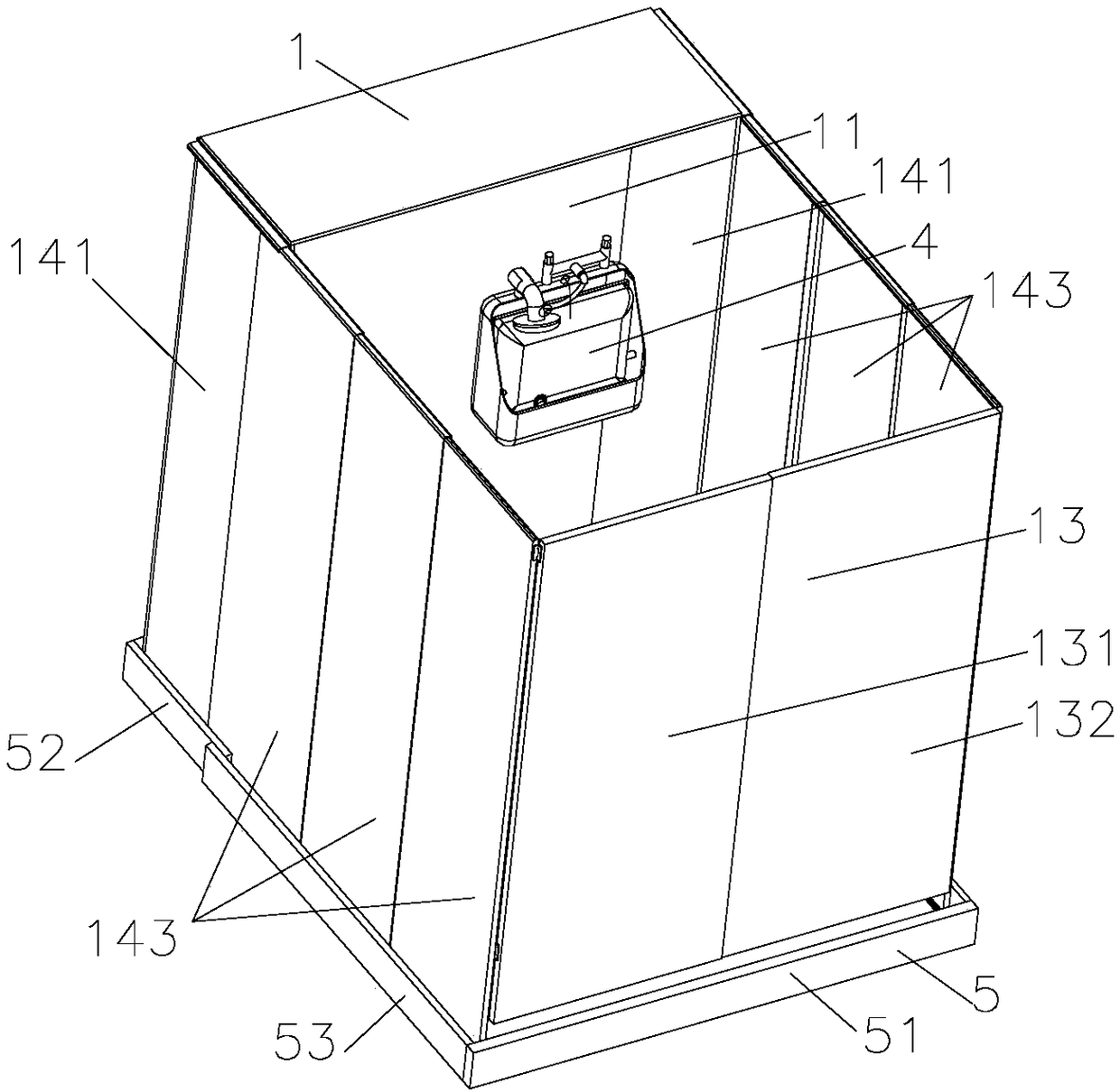 Kitchen-toilet-bathroom assembly based on motor home