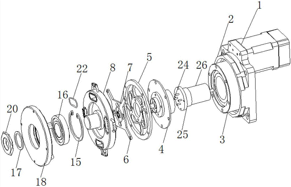 Flexible driver with controllable damping and used for robot joint