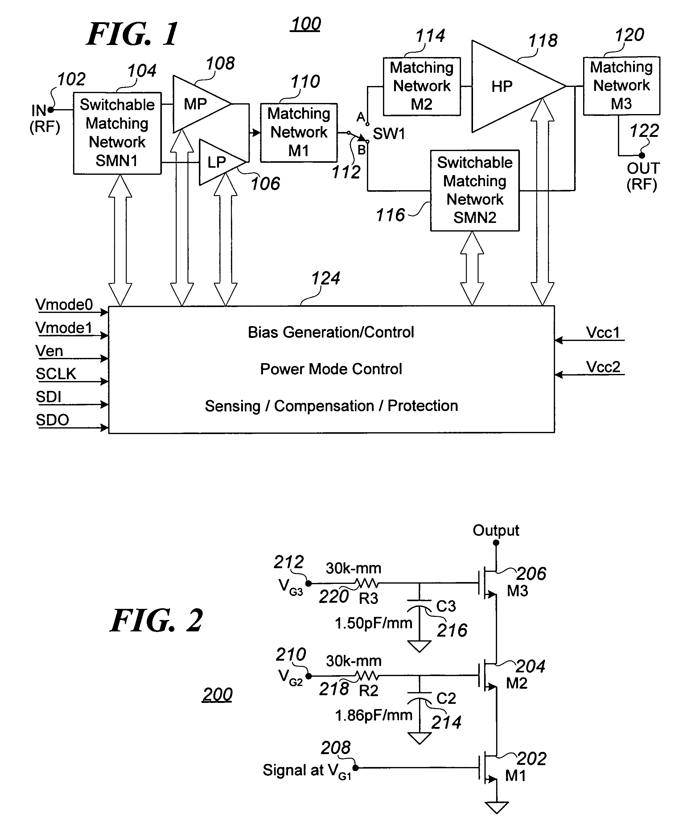 Power ranging transmit RF power amplifier