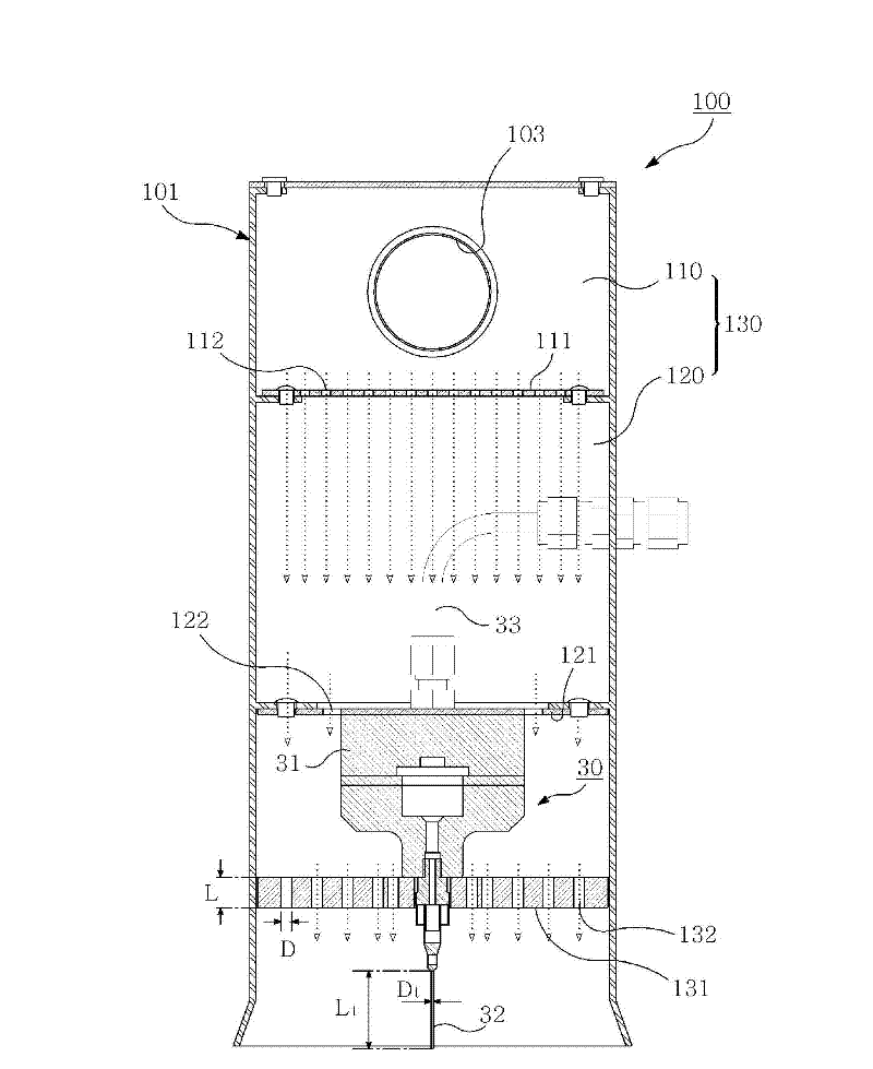 Electrospinning apparatus for producing nanofibres and capable of adjusting the temperature and humidity of a spinning zone