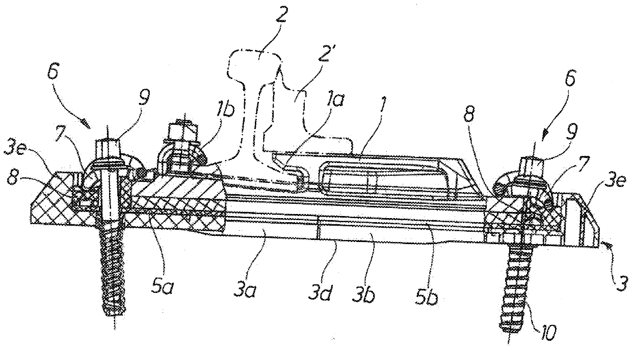 Rail fastening system