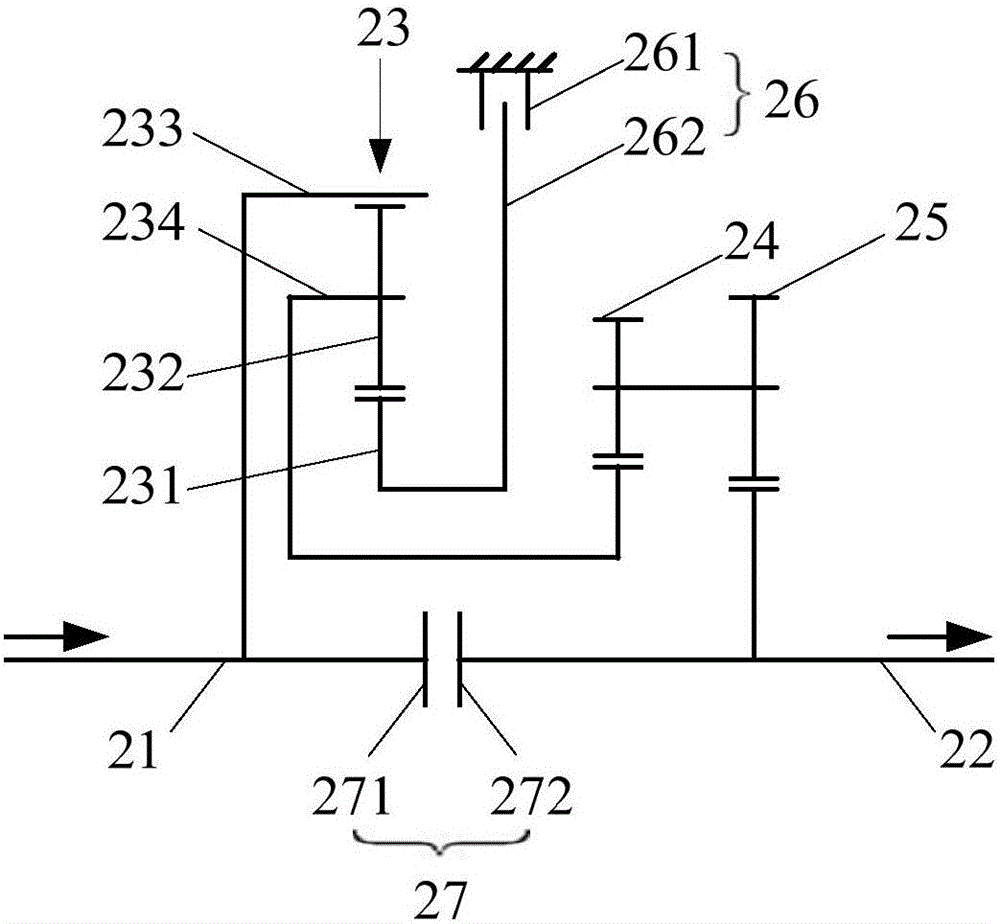 Double-gear clutch device and transmission assembly