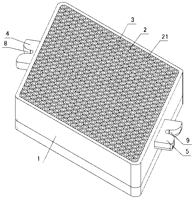 Method for machining honeycomb-shaped lead guider