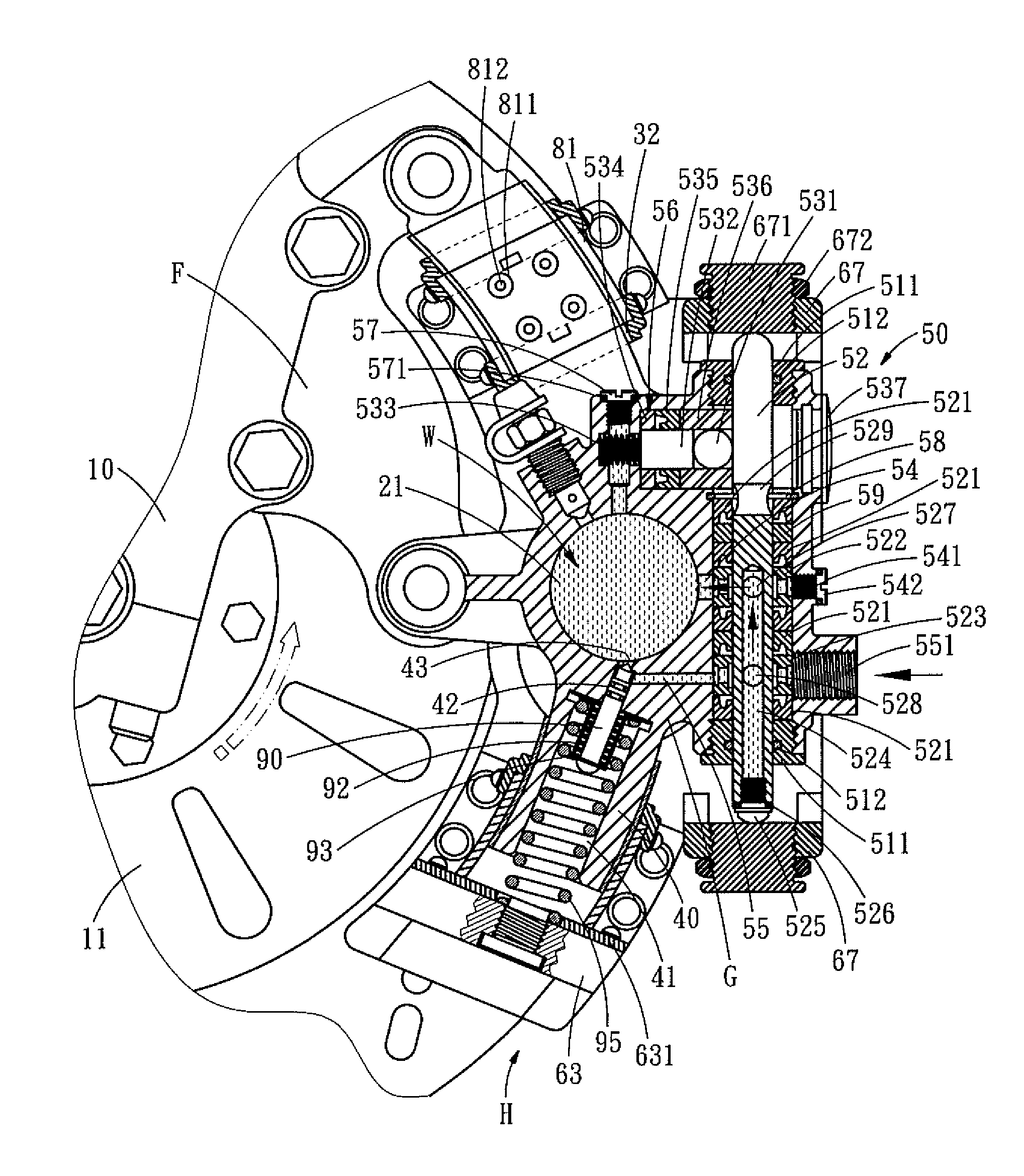 Hydraulic disc brake device