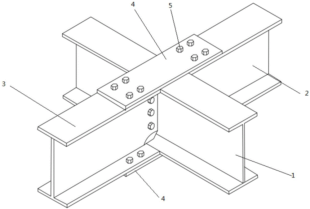 Connecting structure of cross beam steel structures