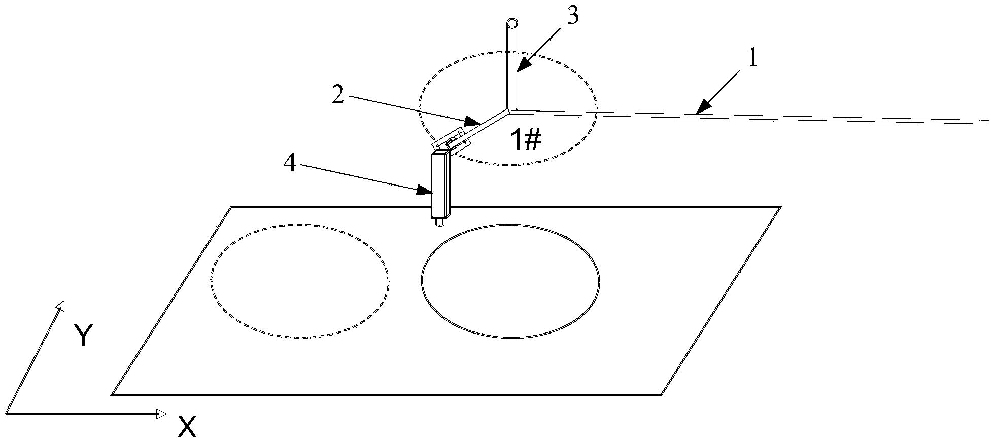 Spraying device and method for display panel