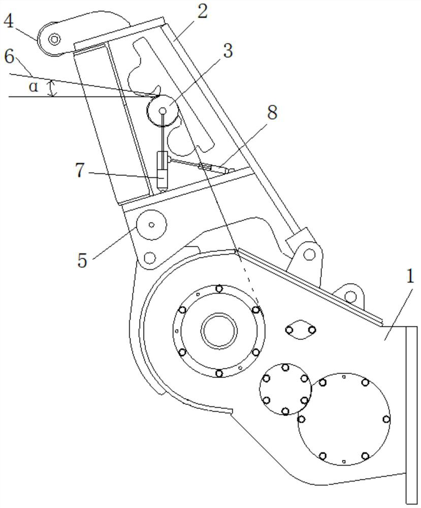 A winch and its traction angle adjustment method