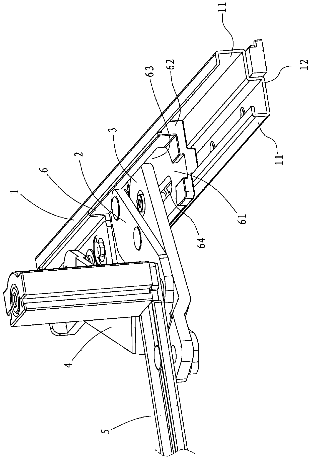 Hinge shear type track erasable window hidden hinge