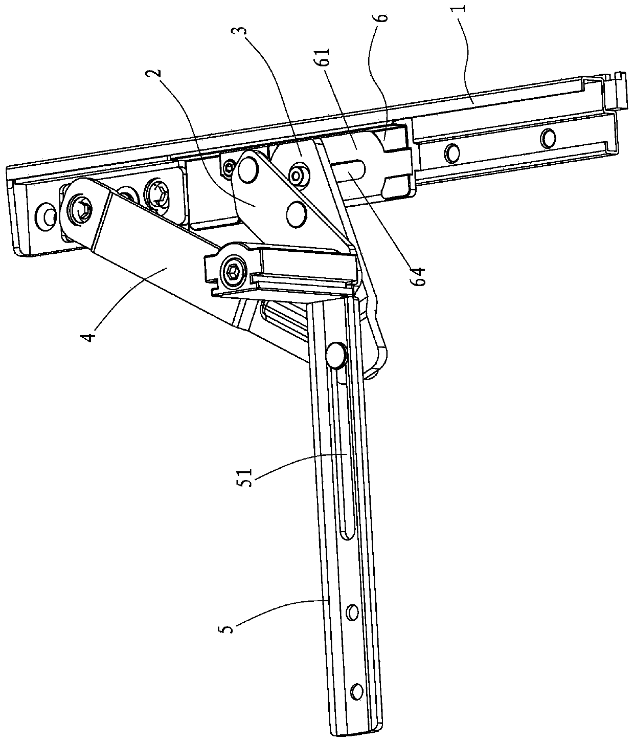 Hinge shear type track erasable window hidden hinge