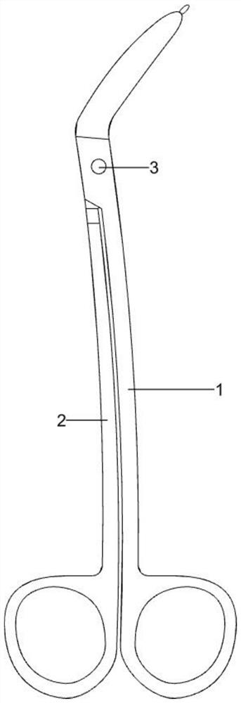 Arc-shaped scissors for clover dura stitching method