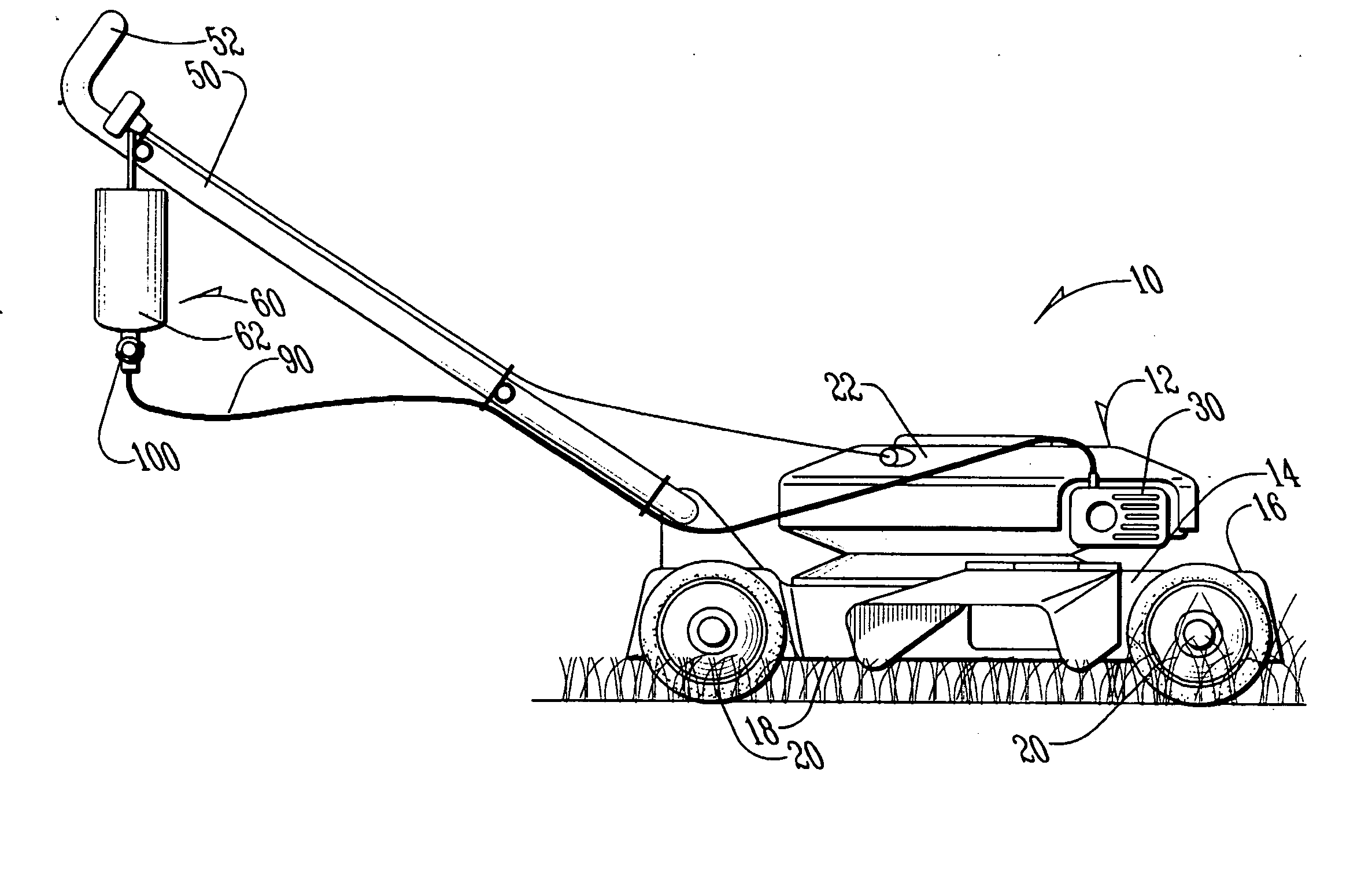 Fogging system capable of killing insects for use with a lawn mower