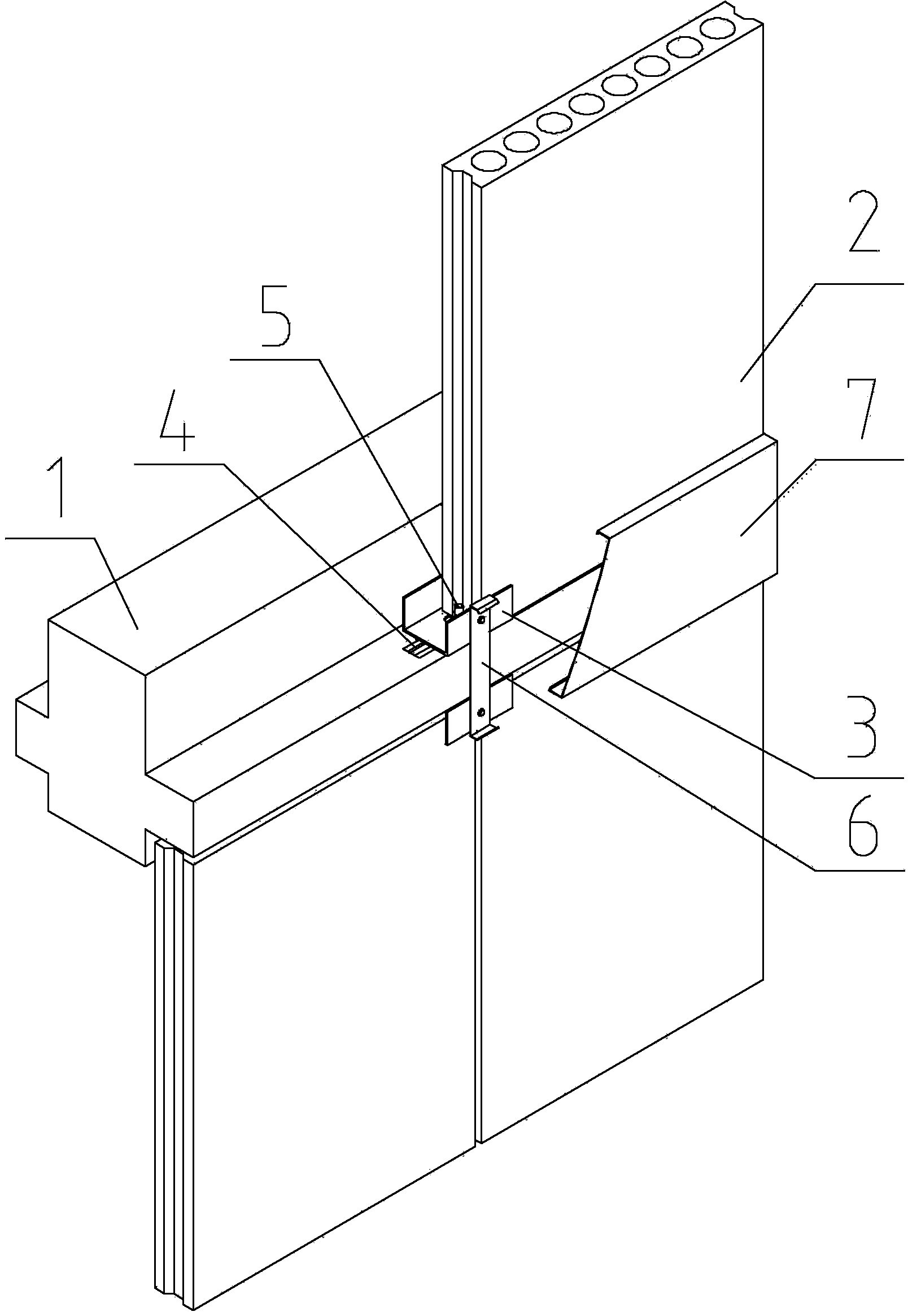 Precise locating mounting connecting structure of assembled wall boards and beam body