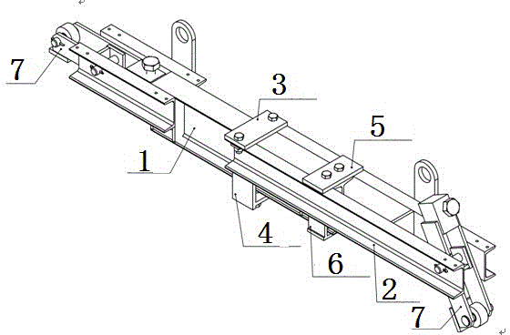 Retractable beam used for elevator shaft formwork platform