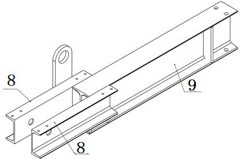 Retractable beam used for elevator shaft formwork platform