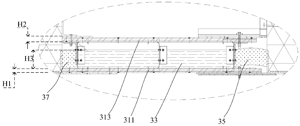 Fireproof structure of pipe joints in immersed tunnels