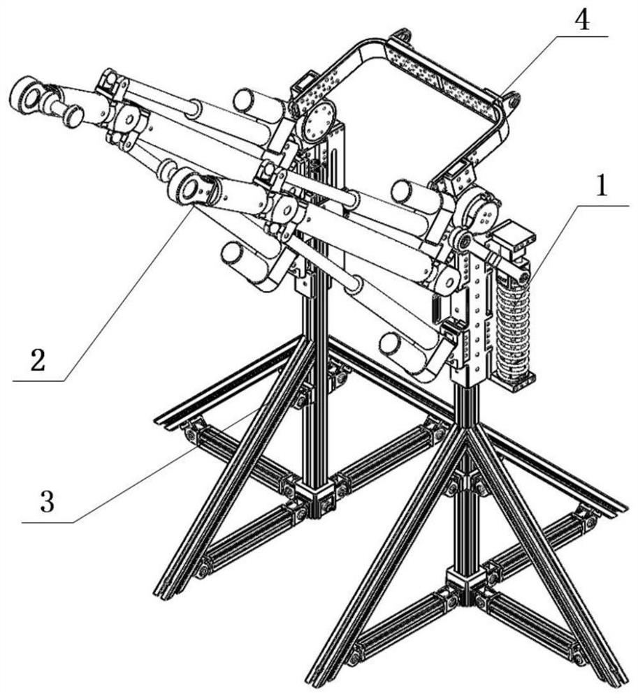 An active power-assisted armored vehicle rescue exoskeleton robot lower limb structure