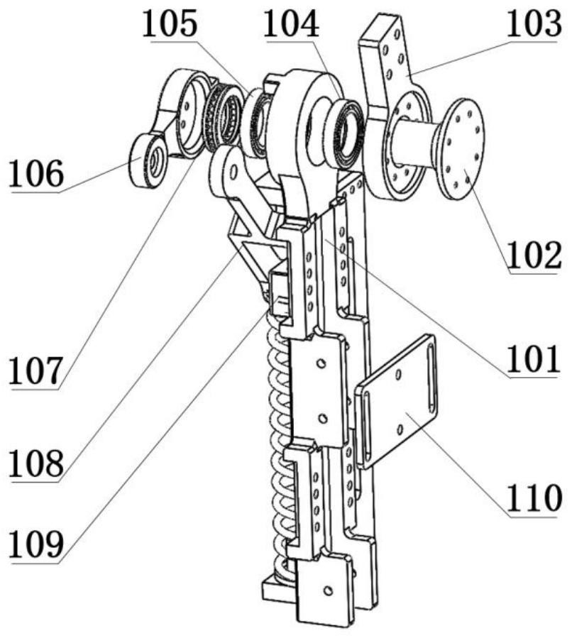 An active power-assisted armored vehicle rescue exoskeleton robot lower limb structure