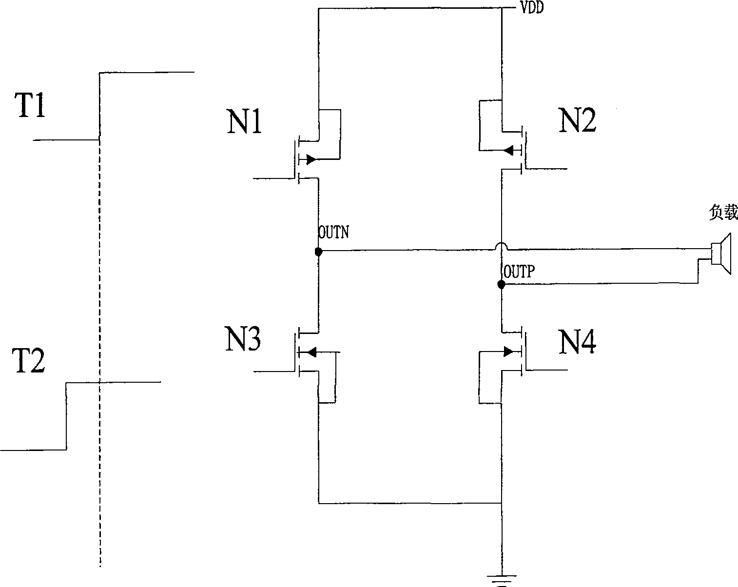 Method for restraining noises of digital audio frequency power amplifier