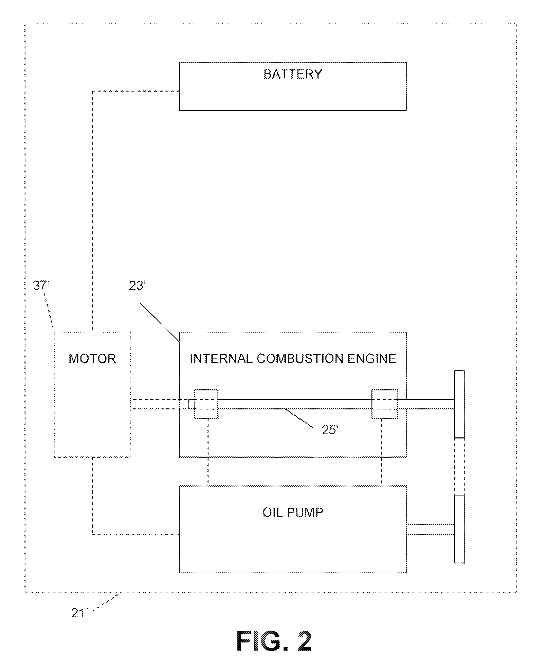 Internal combustion engine including crankshaft that is rotated while engine is in a non-fueled mode and method of operating an engine
