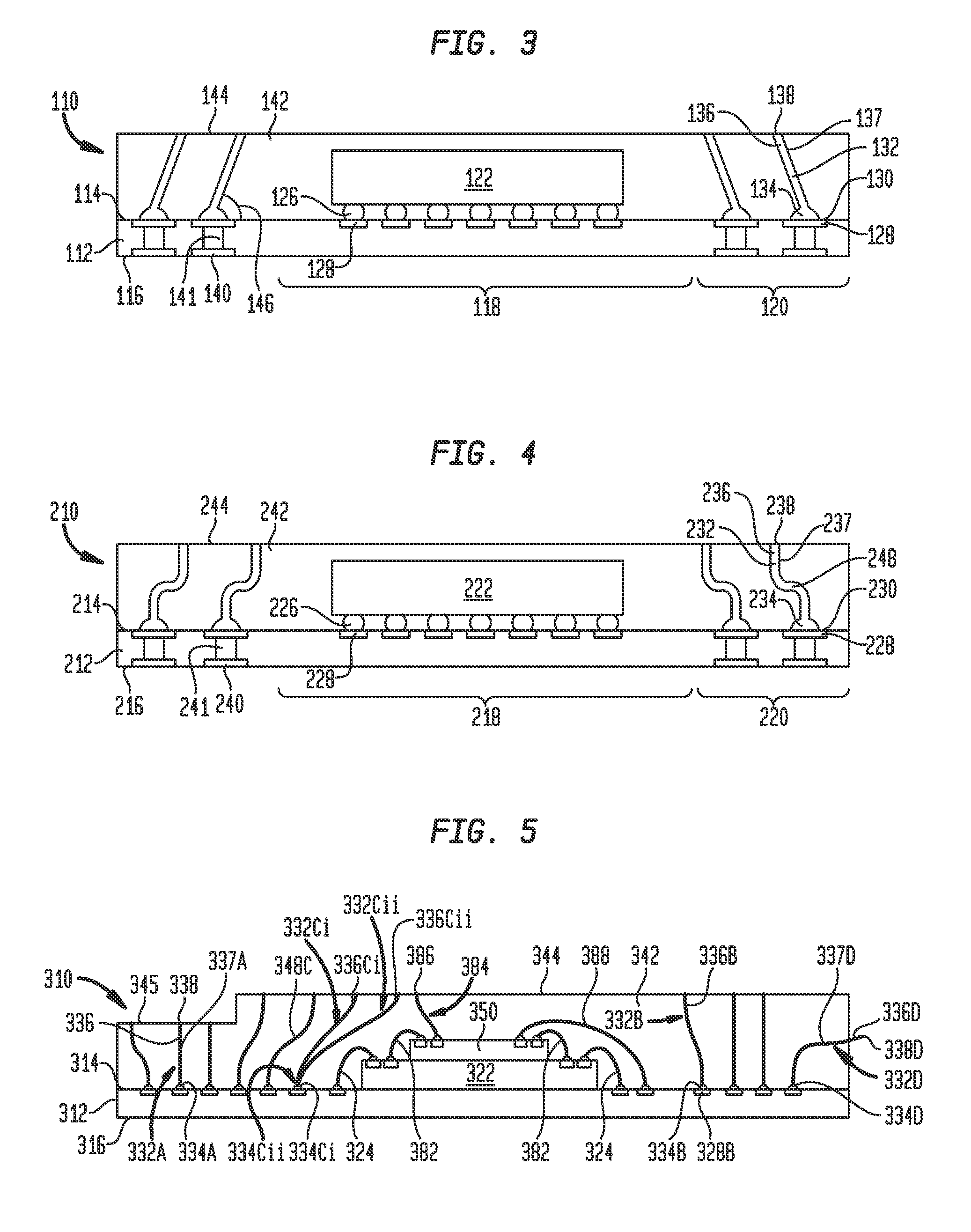 Method for package-on-package assembly with wire bonds to encapsulation surface
