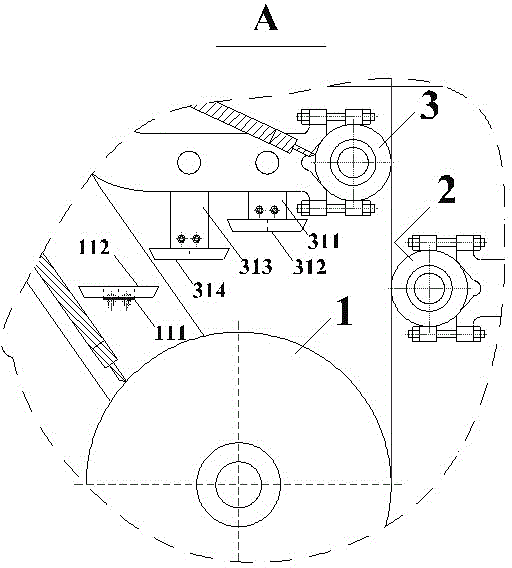 Continuous hot dipping sink roll slag deposition device and slag deposition method