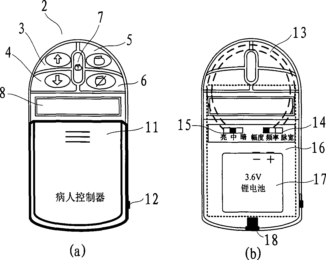 Patient controller for implantation medical instrument