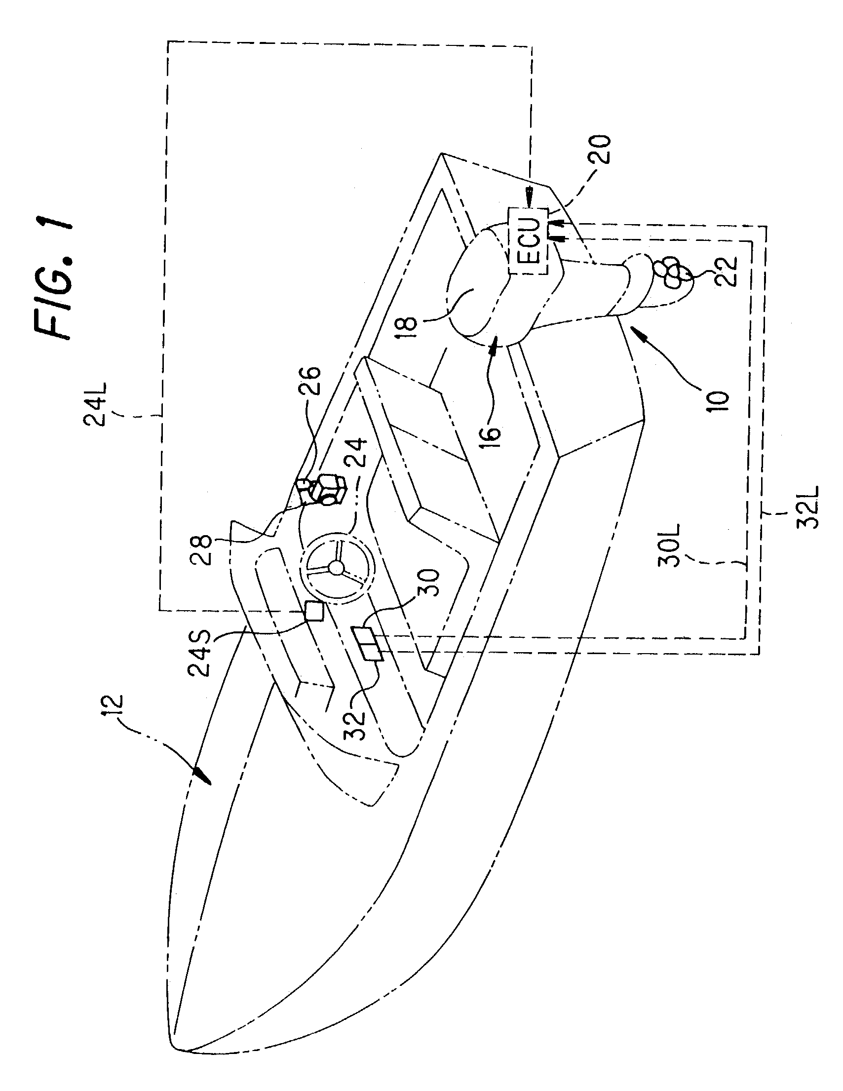 Outboard motor steering system