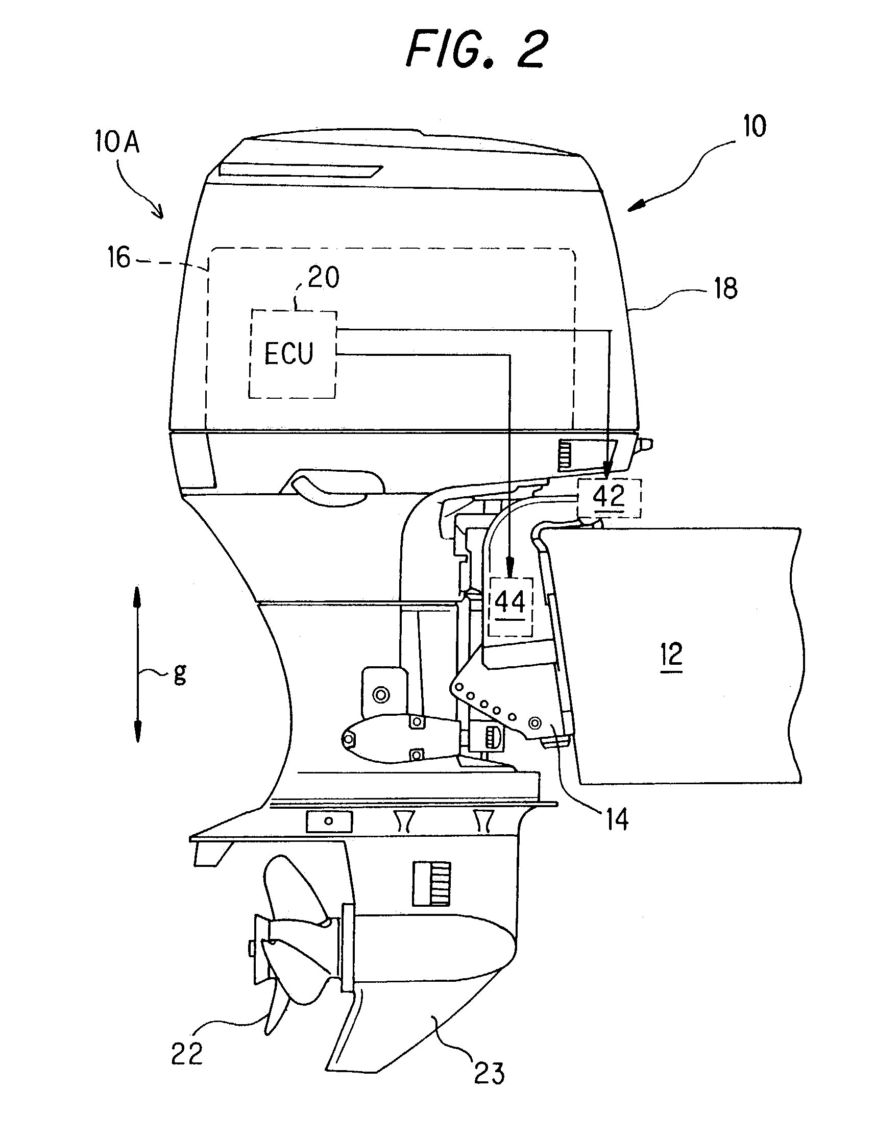 Outboard motor steering system