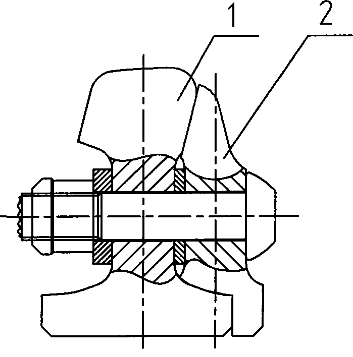 Horizontal nib-hidden type long and short nose rail splitting method